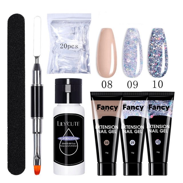 Fancy Nail - KIT PolyGel para Unhas de Salão sem Sair de Casa