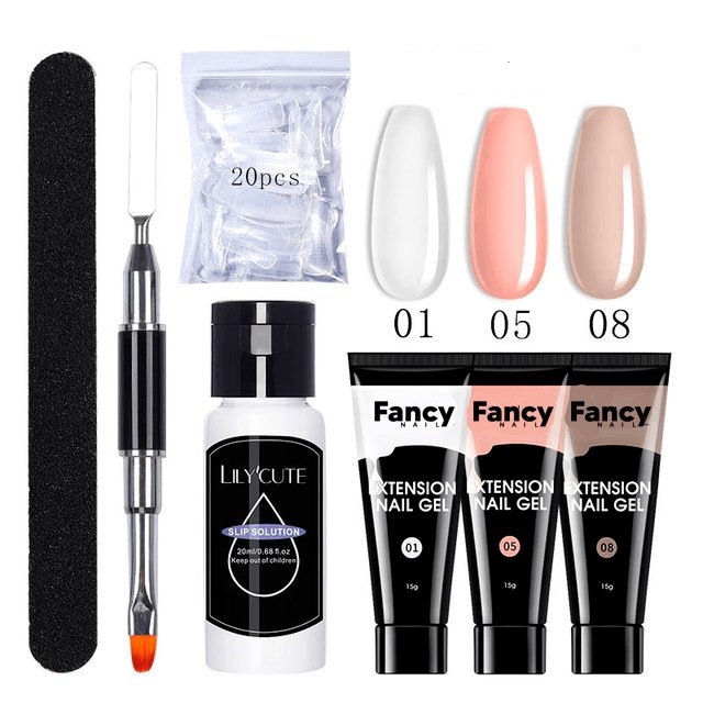 Fancy Nail - KIT PolyGel para Unhas de Salão sem Sair de Casa